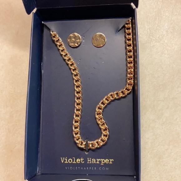 Violet Harper Elana Link Necklace + Earring Set - Picture 2 of 2